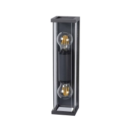 Kinkiet CLAIRE MINI 2xE27 IP54 Anthracite 27885/02/30 Lucide - zdjęcie dodatkowe 1
